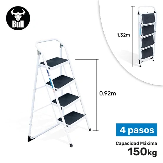 ESCALERAS DE ACERO TIPO TABURETE AMERICAN BULL
